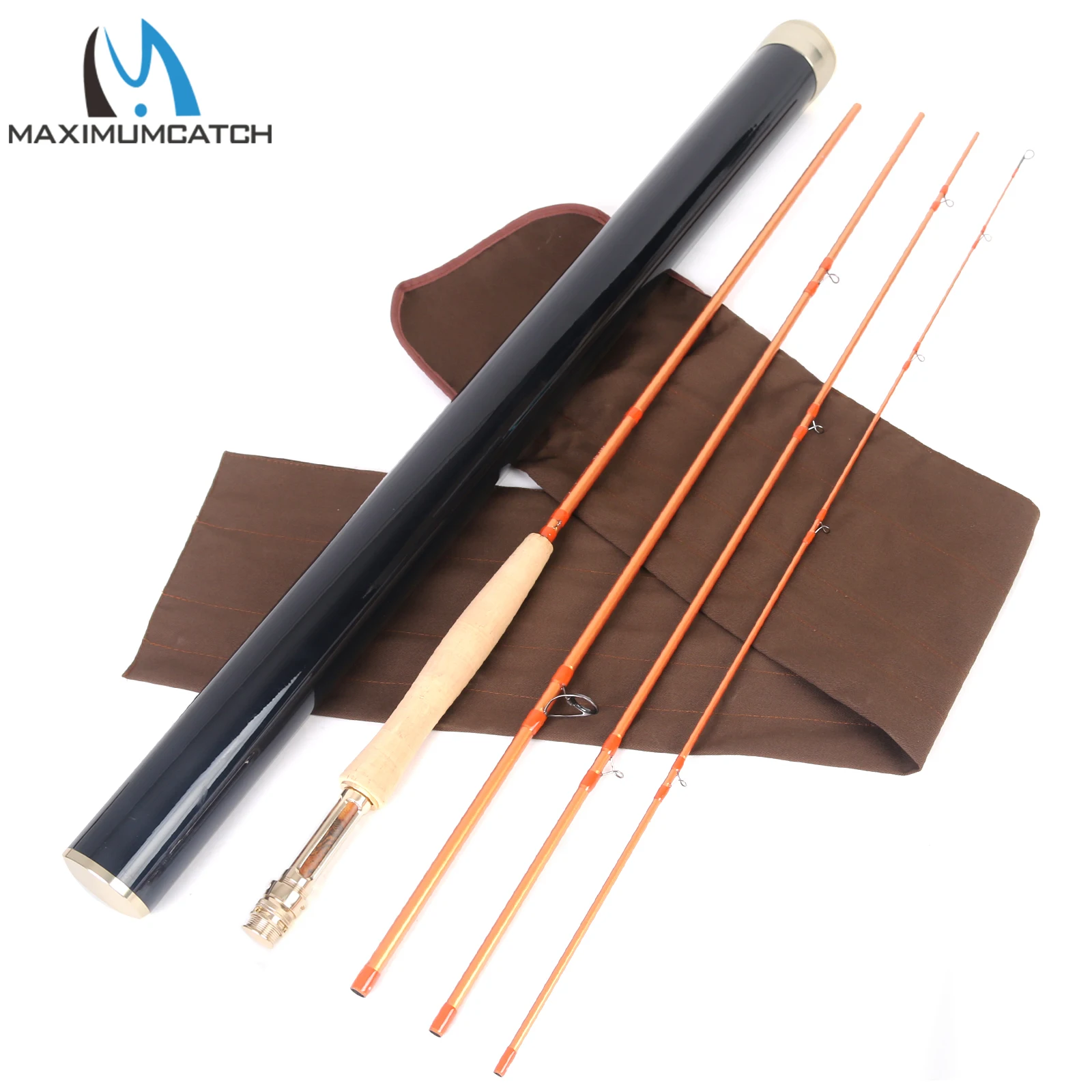 Maximumcatch IM12 40T+46T Toray Carbon Fly Fishing Rod 5/6/8WT 9FT Superlight Fast Action Trout Rod with Carbon Tube Case Travel
