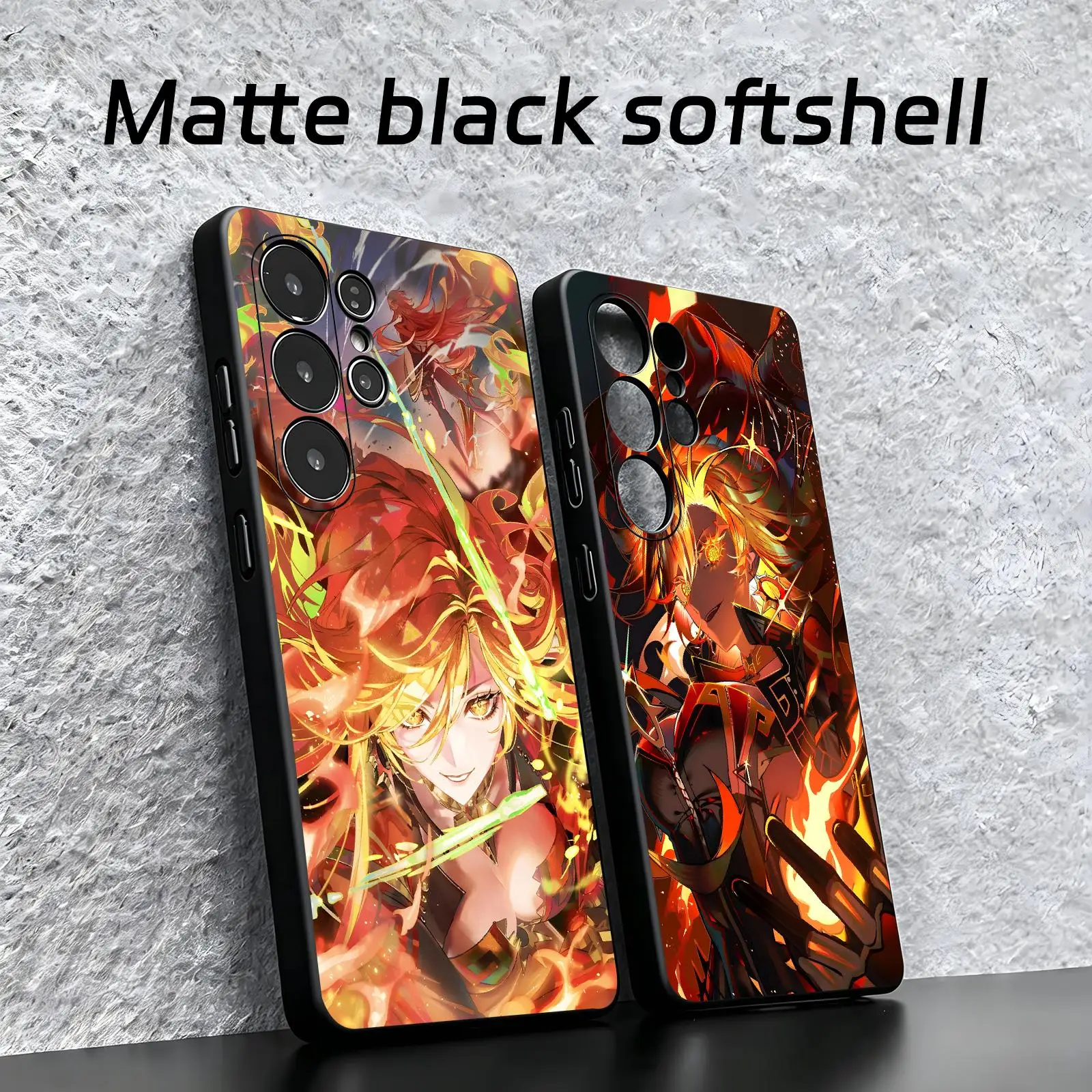 genshin impact Mavuika  Phone Case For Samsung S26 S25 S24 S23 S22 S21 S20 Ultra Note20 Soft black Shockproof Cover