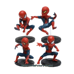 Hasbro Marvel Spider Man Superhero Spiderman 4pcs/Set 6-8cm Action Figure Anime Doll Collection Mini Toys Model Children Gift