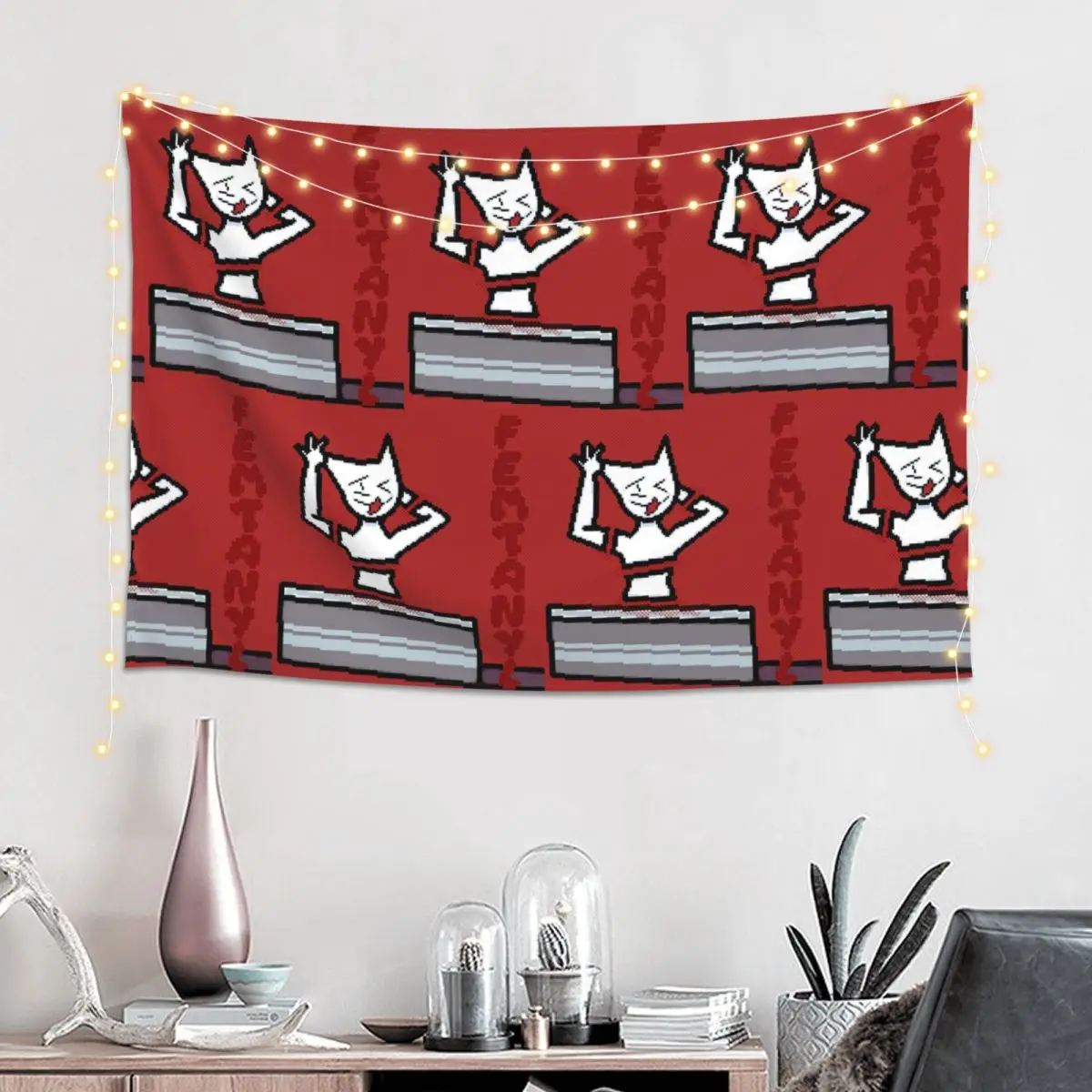 Femtanyl Sliced Token Tapestry Art Wall Hanging Aesthetic Home Decor Tapestries for Living Room Bedroom Dorm Room