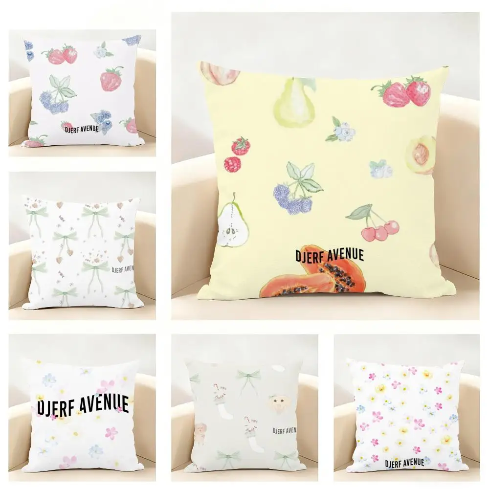 Summer Berries D-Djerf Avenue Kissenbezug, Leinen-Kissenbezug, weich, für Sofa, Bett, Heimdekoration