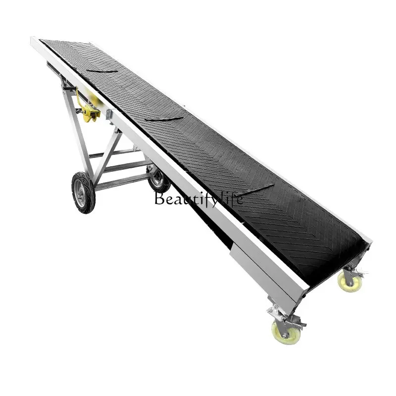 

Small Belt Conveyor Loading Unloading Climbing Roller Conveyor Belt Foldable