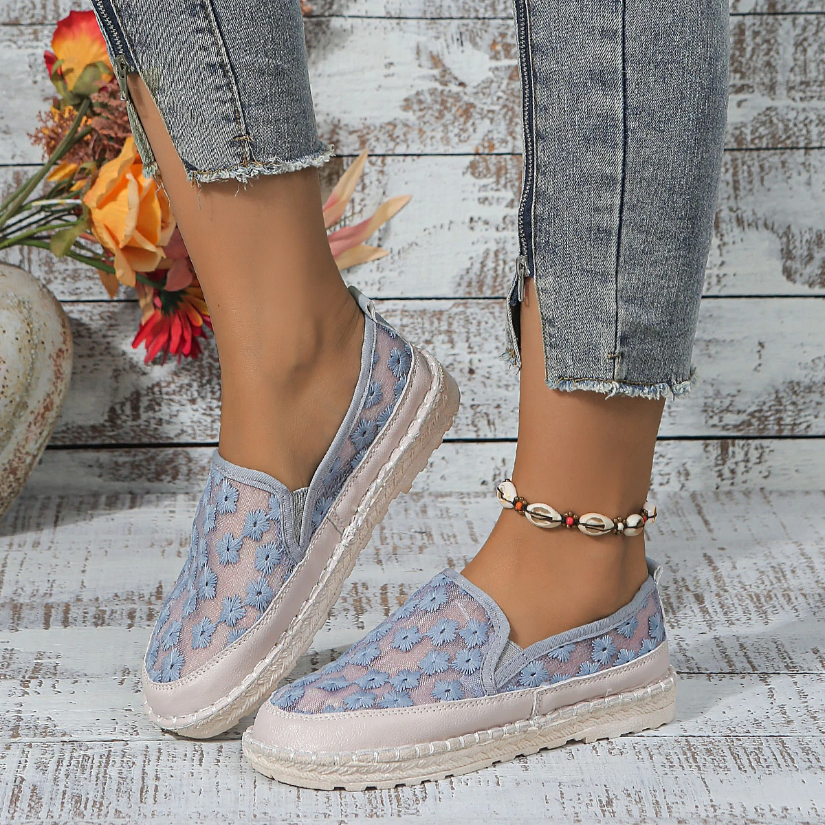 Women Sneakers 2024 Summer Fashion Loafers Breathable Mesh Platform Sneakers Woman Comfortable Casual Shoes Zapatillas Mujer