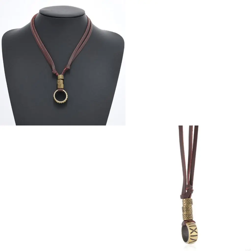 Модное металлическое кольцо с буквами, кожаное ожерелье для женщин, регулируемый замшевый шнур, прочный сплав, ювелирное подарок