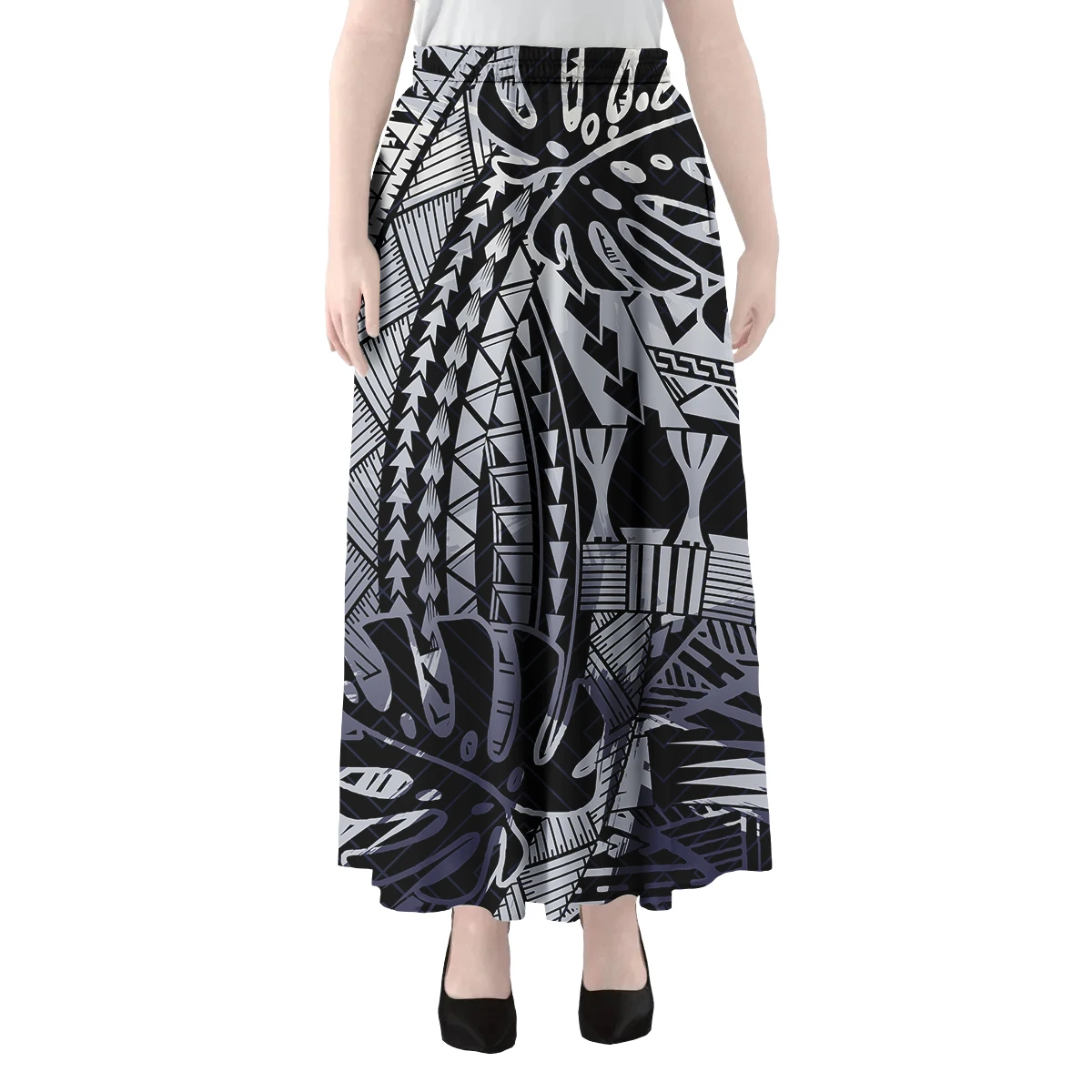 

Custom Women's Long Skirt Elegant Women's Skirts Vintage Polynesian Soft Causal High-waisted A-line Skirts For Women