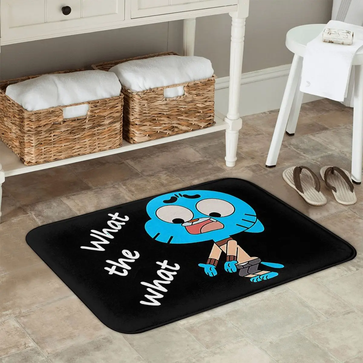 The Amazing World Of Gumball What The What Non-slip Doormat Floor Mat Carpet Rug for Kitchen Entrance Home Balcony Footpad Mats