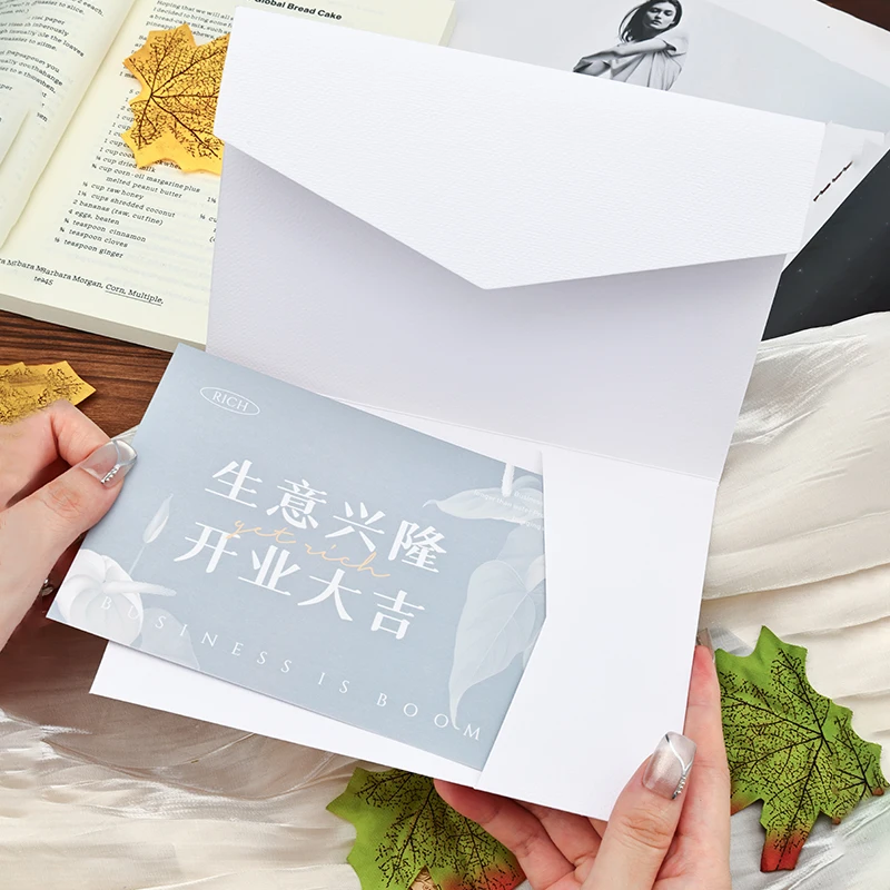 

30pcs 18x13cm White Envelopes for Wedding Invitation Business High-grade 250g Texture Paper Stationery Supplies Storage Bag