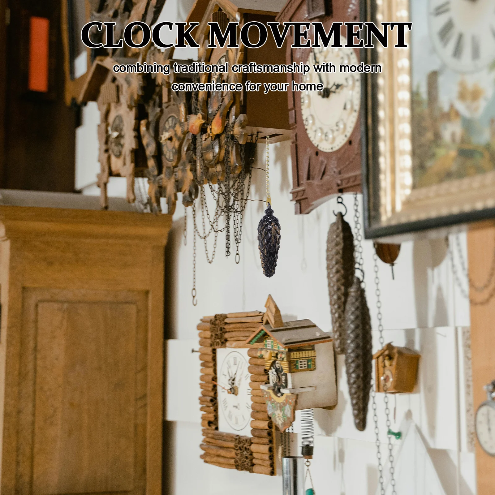 

2Pcs Cuckoo Clock Movement Music Home Decor Wall Art Traditional Elegance Bird Sounds Pendulum Bird Clock Rhythm Clocks