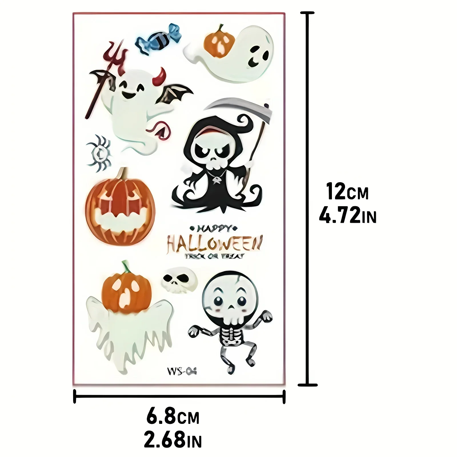 10 قطعة/المجموعة هالوين المؤقتة وهمية الوشم ملصقات للأطفال الفتيات الفتيان اليقطين الجمجمة توهج في الظلام الوشم اليد الوجه الجسم