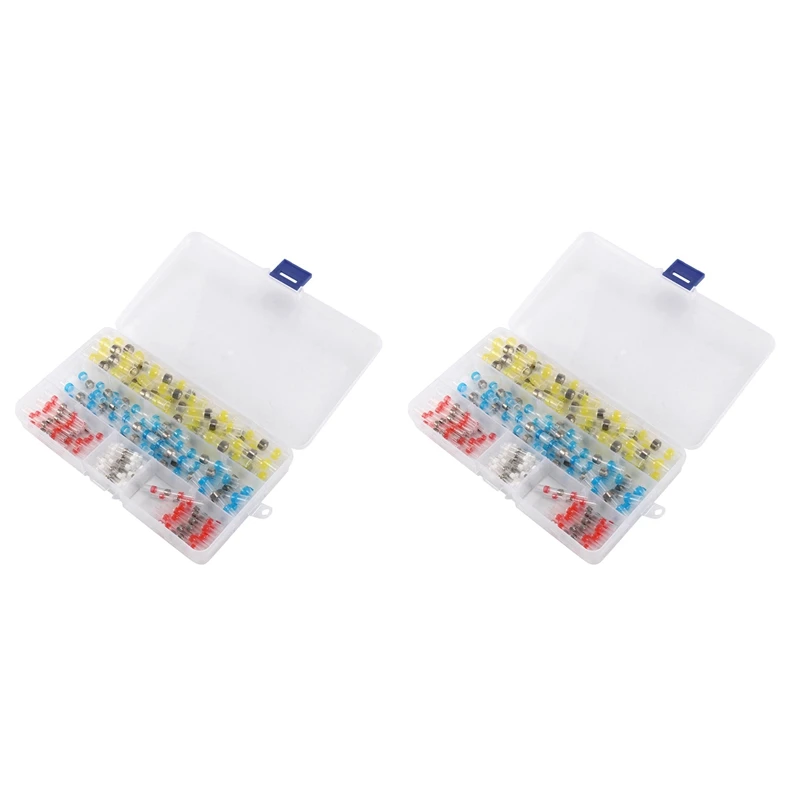 Self Solder Heat Shrink Butt Connectors With Solder, Waterproof Solder Wire Connectors, Solder Sleeves(260Pcs)