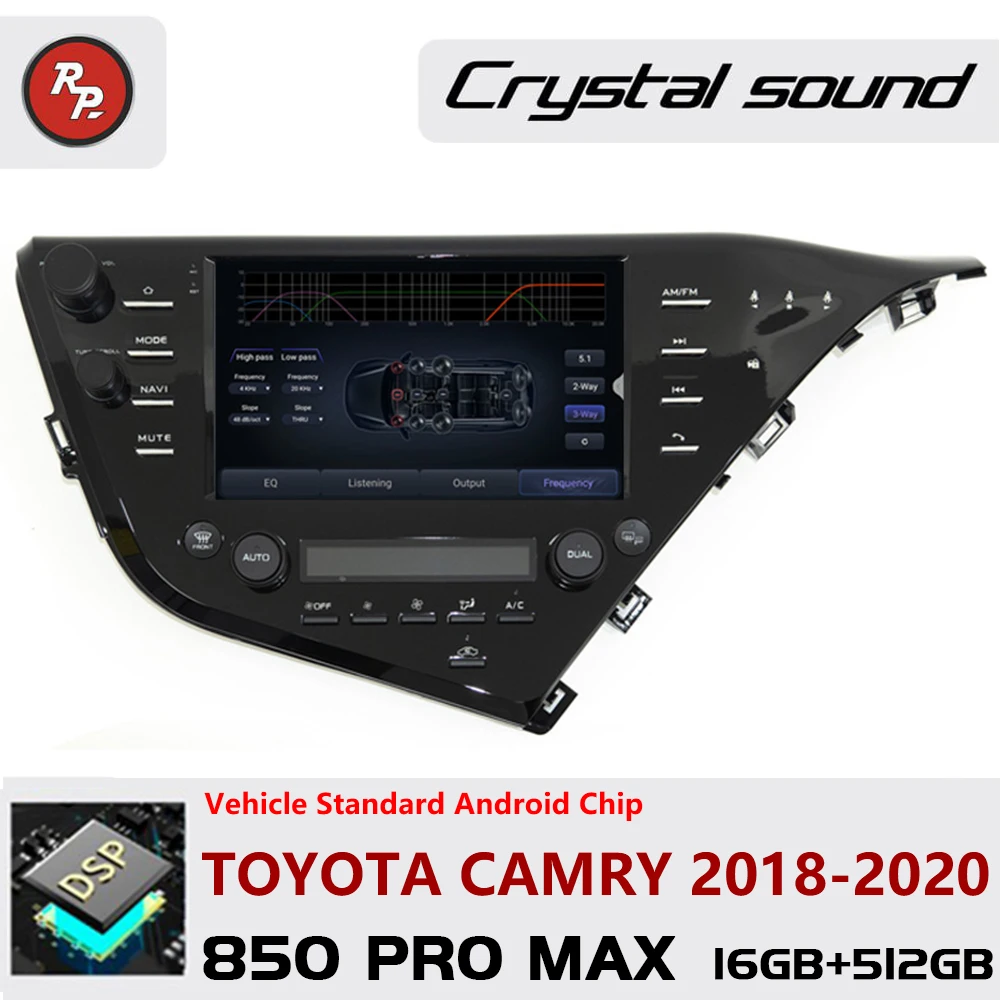 Redpower Crystal Sound 850 Pro Max Android Car Radio Player Screen for Toyota Camry 2018-2020 CarPlay Bluetooth Hi-Fi