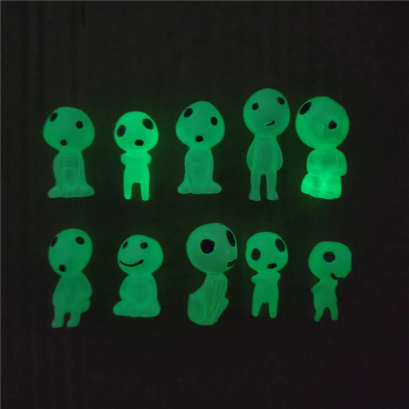 5/10pcs Luminous Tree Elves Spirit Princess Ornament Action Figure Glow In Dark Elf Tree Dolls Miniature Garden Potted Decor