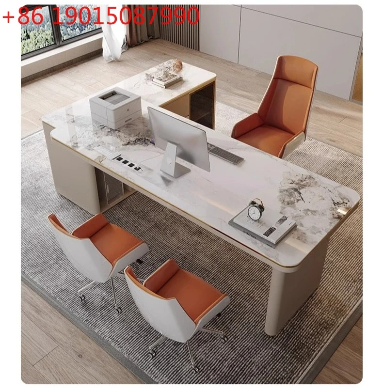 

Desk simple modern home corner computer slate light luxury high sense