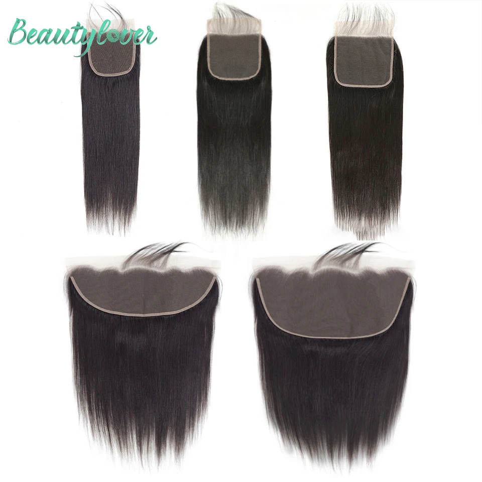 Wholesale 5PCS 7PCS Frontal Hand Tied Frontal 13x6 Lace 13x4 Pre Plucked Transparent 4x4 5x5 6x6 Human Hair Closure Free Part