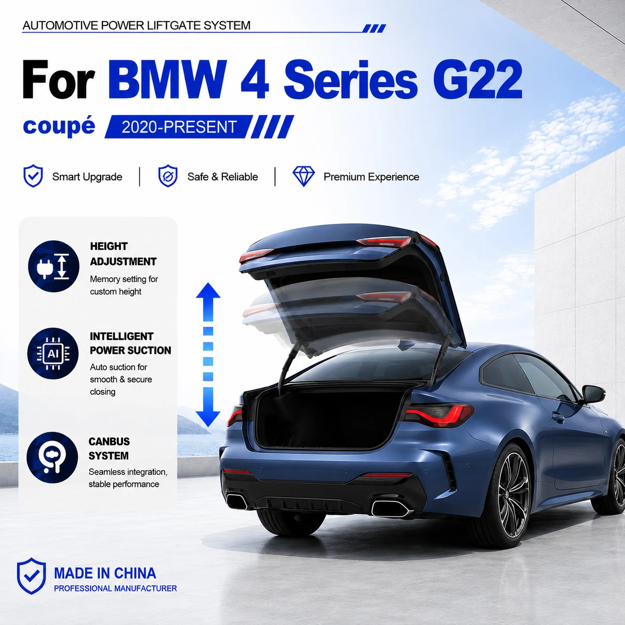 For BMW 4 Series G22 coupé 2020-present Electric tailgate automatic suction locks suitable Trunk modification