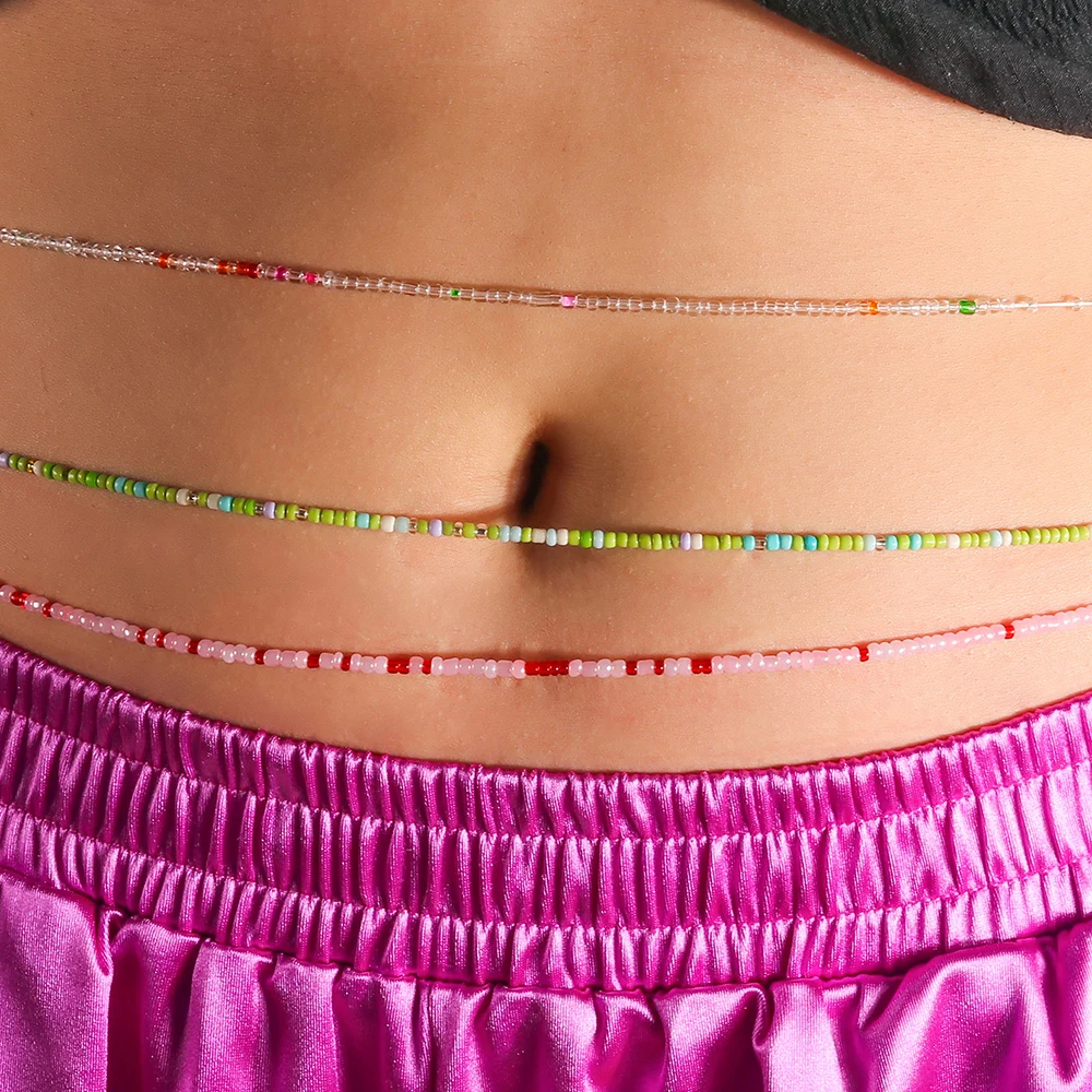 Aihua 1pc Neue Sommer Strand Böhmen Perlen Taille Bauch Kette für Frauen Bikini Sexy Ästhetischen Körper Schmuck Zubehör – Detail 8