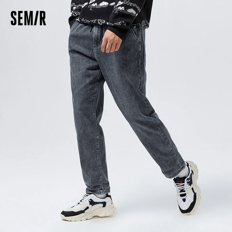 

Semir Jeans Men Spring Comfort Vintage Style Personality Simple Commuting 2023 Trend Fashion Jogging Old Pants