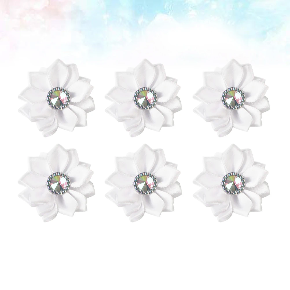

Cloth Flower Hair Accessories Headwear Clothing Bloom DIY Flowers White Clothes