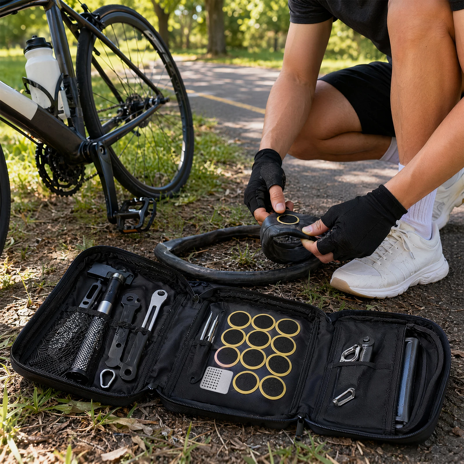 Zestawy bezklejowych łatówek d – Bike Tube Repair Kit recenzja i cena