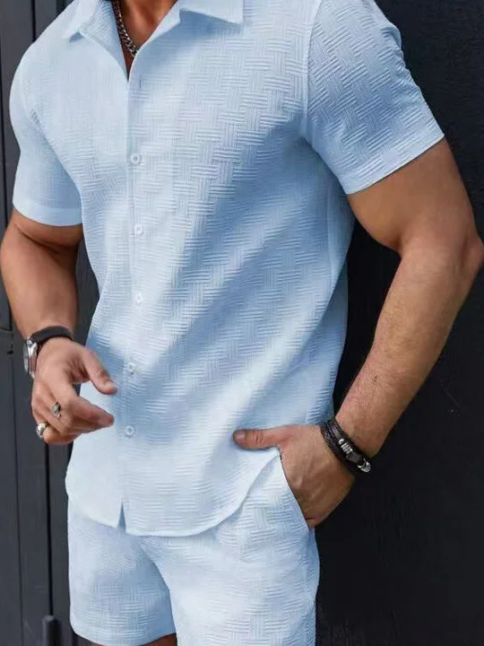 

Повседневный спортивный ортопедический комплект для пляжа, комплект из двух предметов, молодежный летний топ из полиэстера, комплект для молодых мужчин