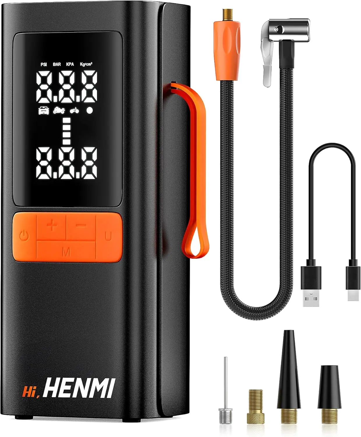 

Portable Tire Inflator with Digital Gauge, 18000mAh, 170 PSI Air Pump for Car, Bike, Motorcycle, and Balls