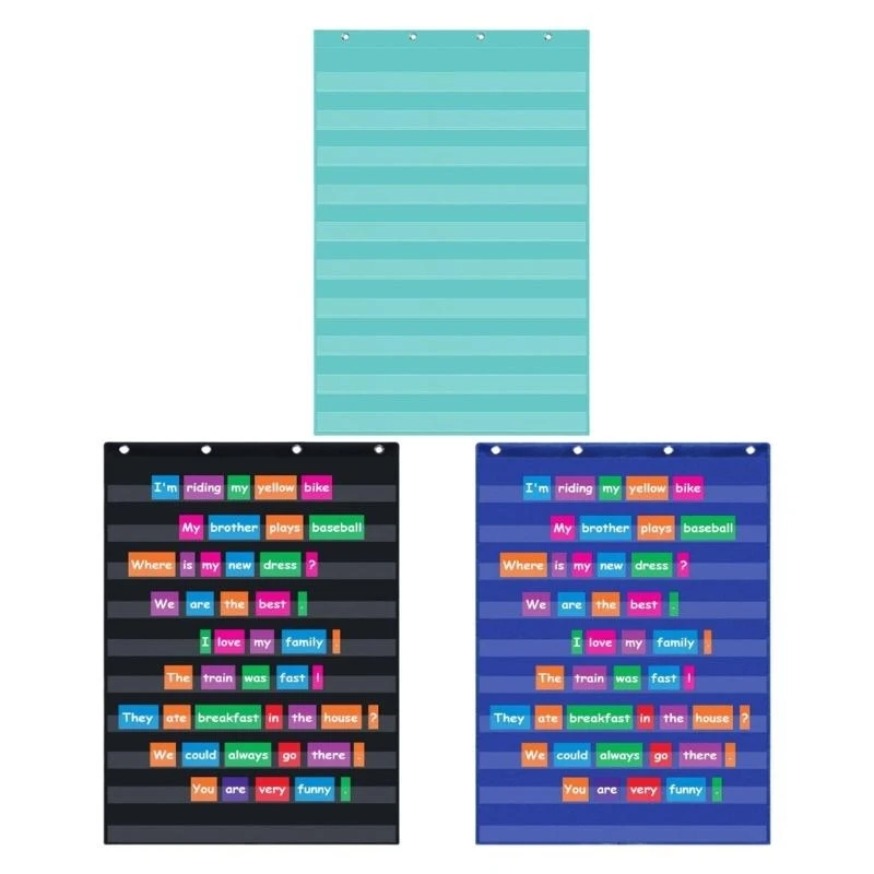 

Clear 10 Pocket Charts Standard Pocket Charts Back to School Supplies for Classroom or Home School Teaching Supplies D2RC