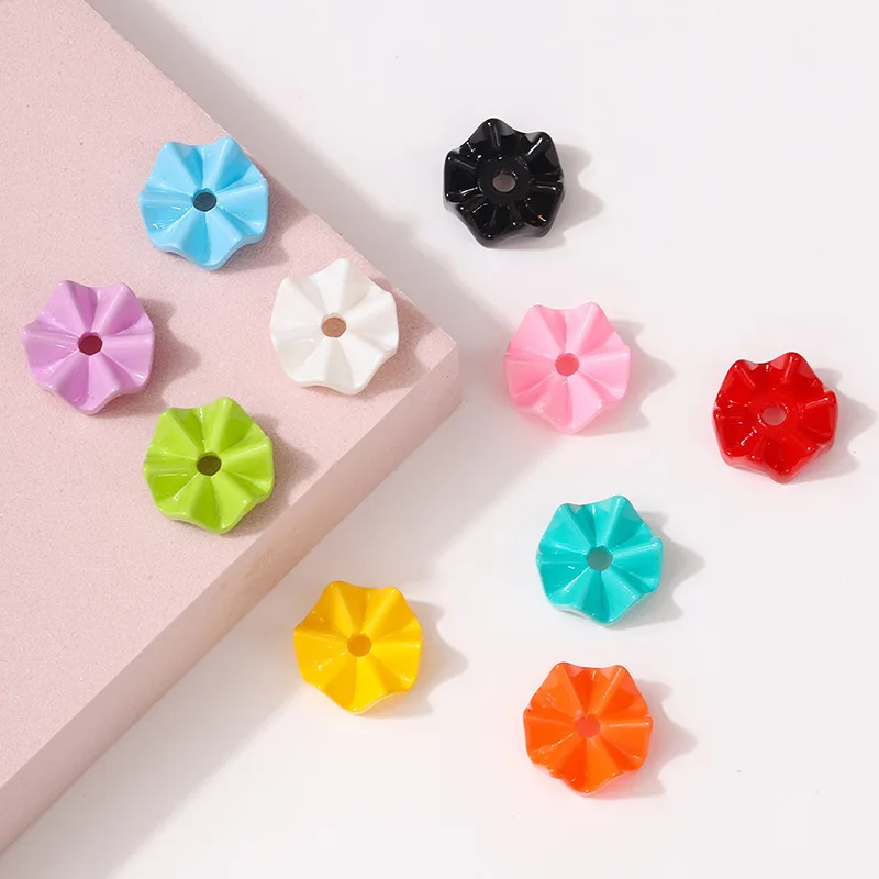 الطريق الأيمن الراقية المتخصصة 100 قطعة/الحقيبة 16 مللي متر الاكريليك مثقب متموجة ندفة الثلج أقراط سوار قلادة مواد الإكسسوارات ذاتية الصنع #3