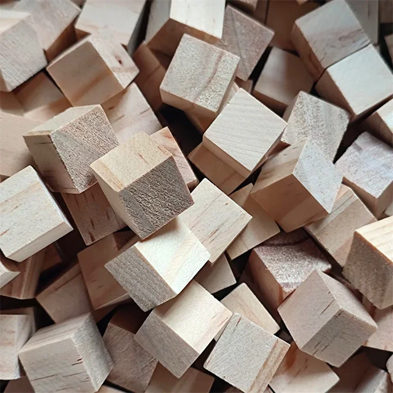 1cm-5cm Wooden Cubes, Natural Unfinished Craft Wood Blocks Wood Square Blocks for Math, Puzzle Making, Crafts and DIY Projects
