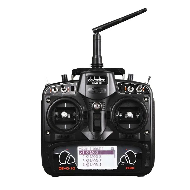 Walkera DEVO 10 2.4G Transmitter Telemetry Radio Remote Controller W RX701 Receiver for RC Airplane Multicopter Helicopter