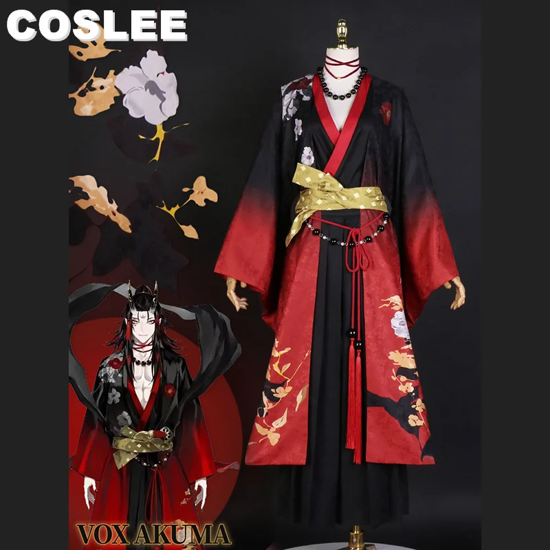 COSLEE Vtuber Luxiem Vox Akuma Cosplay Costume YouTube NIJISANJI EN Kimono Uniform Halloween Party Outfit For Women Men New 2023