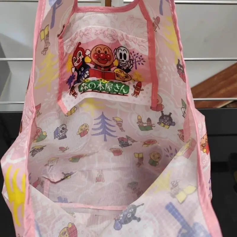 Japanese Anime Anpanman Portable Foldable Handbag Waterproof High-Capacity Supermarket Eco-Friendly Shopping Bags Holiday Gifts view 3