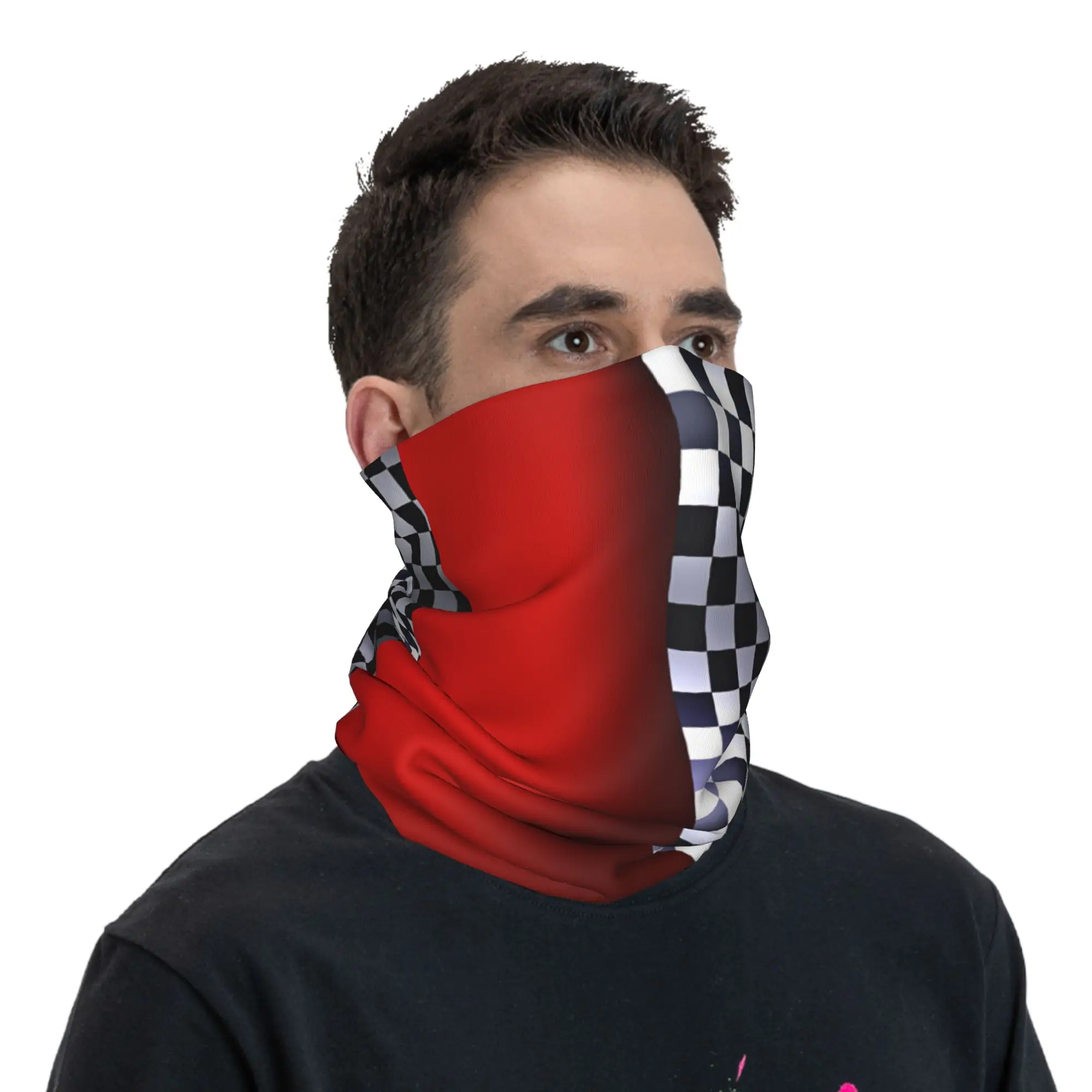 Racing Checkered Motor Bandana Neck Cover Printed  Mask Scarf Warm Headwear Cycling Unisex Adult All Season