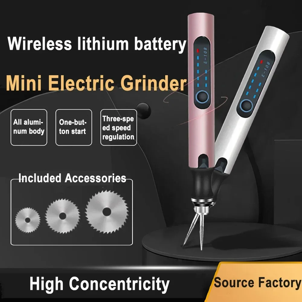 

Electric Sanding Engraving Pen Mini Wireless Grinder with Battery Cordless Micro Rotary Tools Graveerpen Drill Wireless Grinder