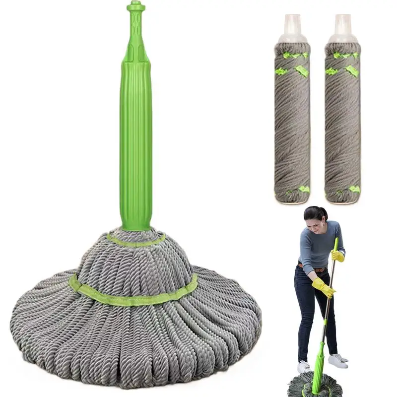 

Twist Mops For Floor Cleaning 360 Degree Squeeze Microfiber Mops Squeeze Twist Design for Wet Mopping for Kitchen Living Room