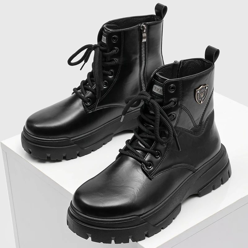 

Мужские кожаные ботинки Four Seasons 2026: повседневные, для активного отдыха, в стиле ретро, рабочие, на толстой подошве, нескользящие, до щиколотки