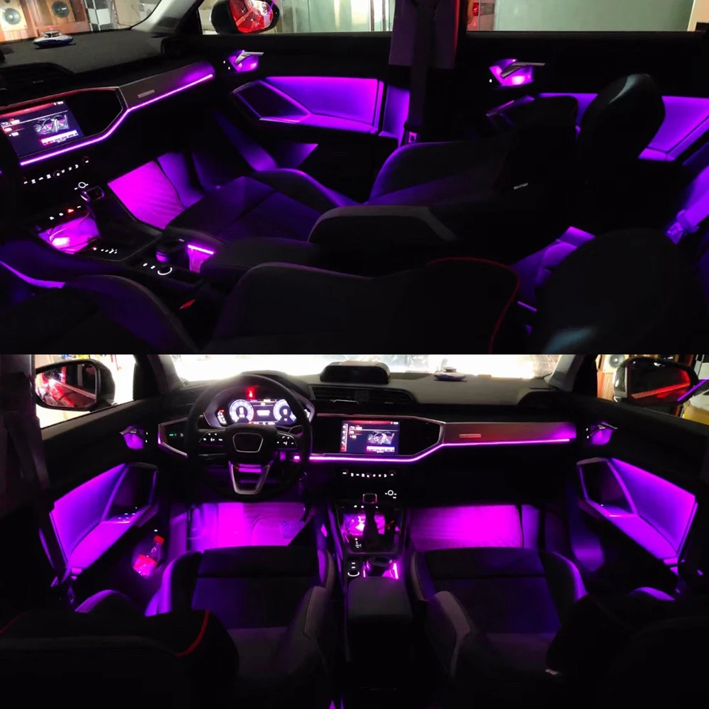For Audi Q3 Q3L 2019-2024 Ambient Light 30 Colors MMI Control Decorative Car LED Atmosphere Light Decoration lamp