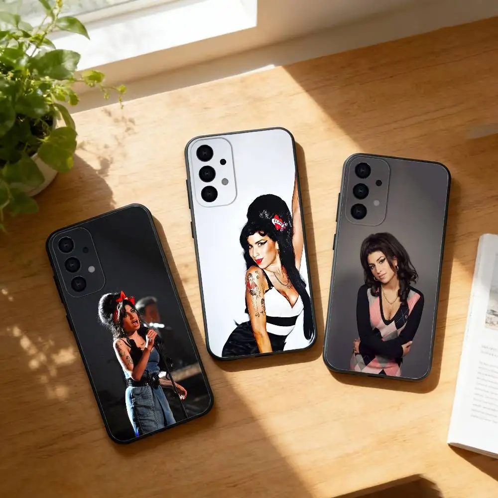 Amy W-Winehouse Phone Case For Samsung S25,S24,S21,S22,S23,S30,Ultra,S20,Plus,Fe,Lite Black Shell