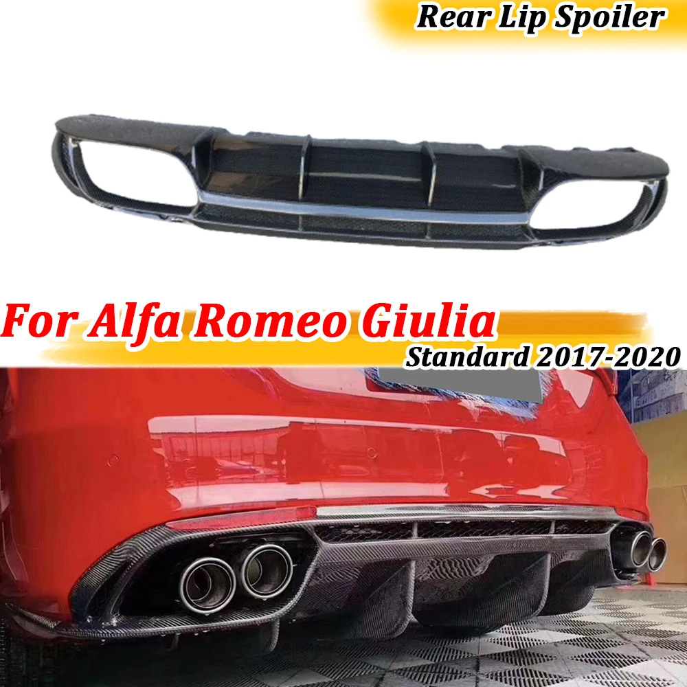 

Carbon Fiber Rear Lip Diffuser Spoiler for Alfa Romeo Giulia Standard 2017-2020 Rear Spoiler FRP Bumper Protector Car Styling