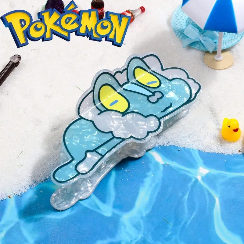Pokémon verão garra grampos de cabelo antiderrapante apertos com acento de pele bonito garras de cabelo para praia/esportes anime kawaii acessórios de cabelo