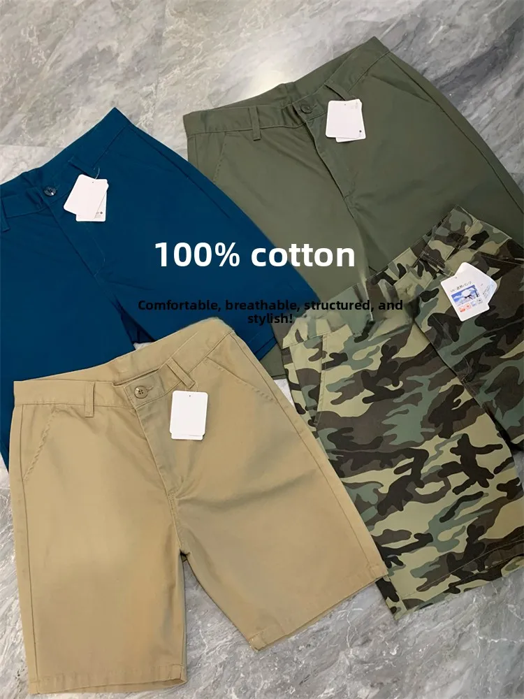 

Outdoor Value! Ironed Faionable! Men's Summer New Cotton Beach orts Five-Point Casual Pants Straight Leg Youthful Sle