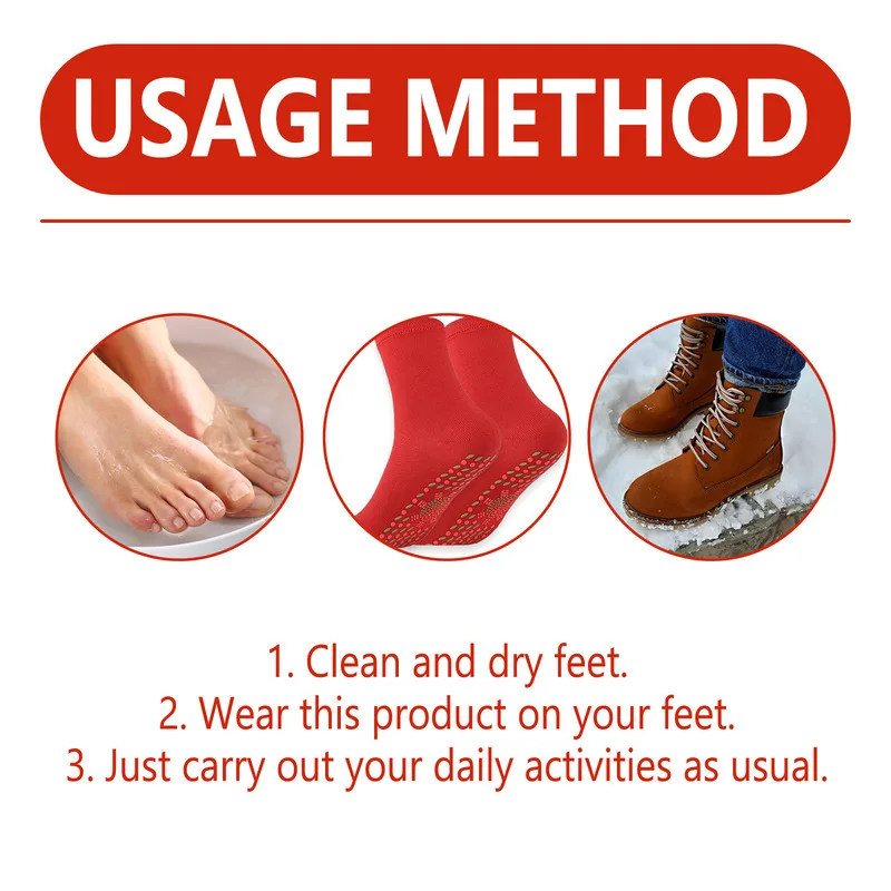  Coldproof Winter Socks Warm Outdoor Sports Foot Care Massage NonSlip Winter Exercise Daily Foot Warmth