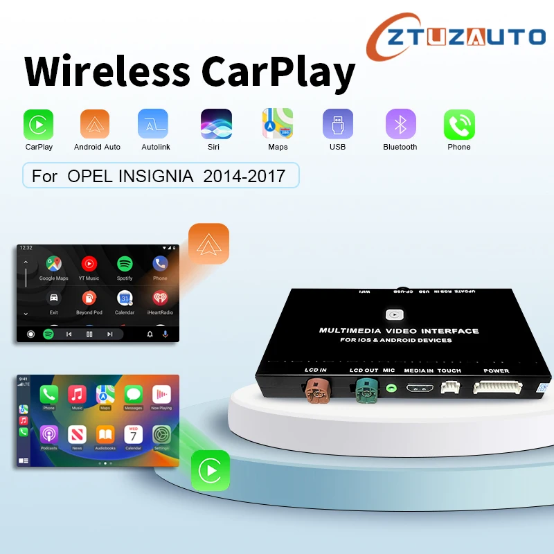 

Wireless CarPlay For Opel insignia 2014-2017 , with Android Auto Mirror Link AirPlay Car Play Navigation Support rear camera