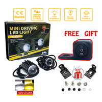 Mini Driving Light Spot Light Waterproof Hi&Low for Motorcycle Headlight LED Bulbs 1Box