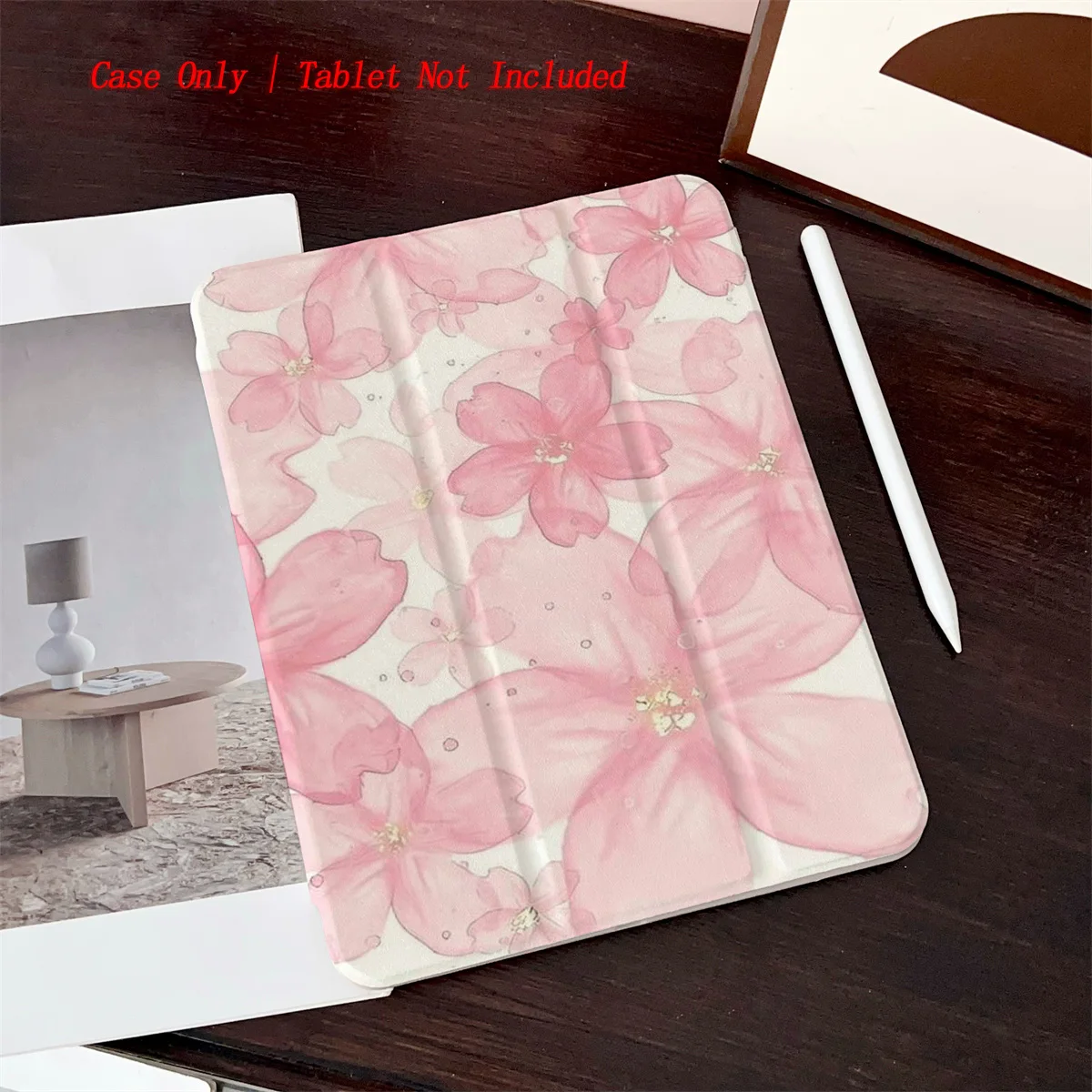 

Kawaii Pink Petals Print iPad Case For Apple iPad Pro 12.9 Air 5 Mini 6 9th Gen Slim Anti-Scratch Cover