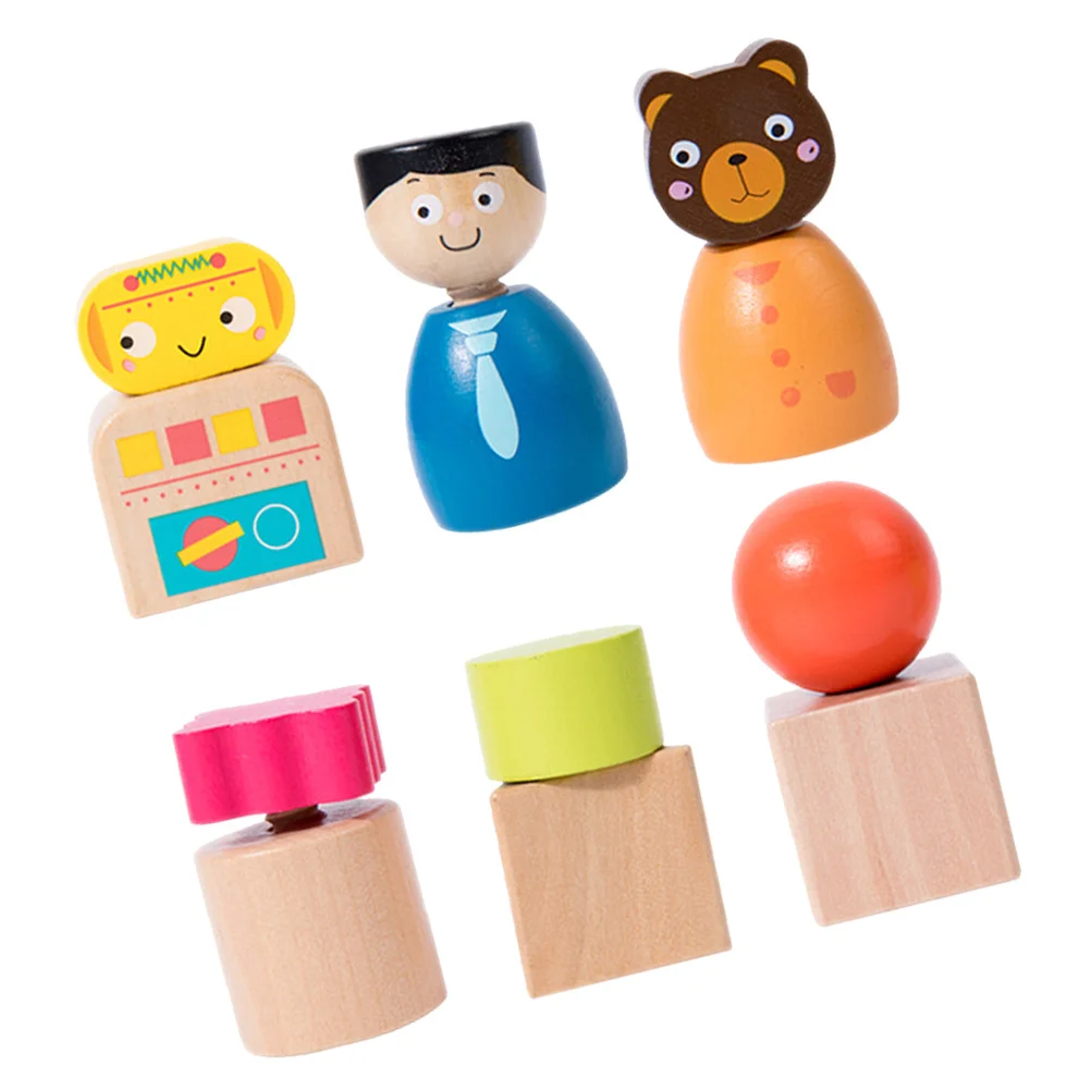 1 set di dadi a vite in legno assemblaggio educativo per bambini giocattolo apprendimento precoce abbinamento sensoriale interattivo e abilità di risoluzione dei problemi