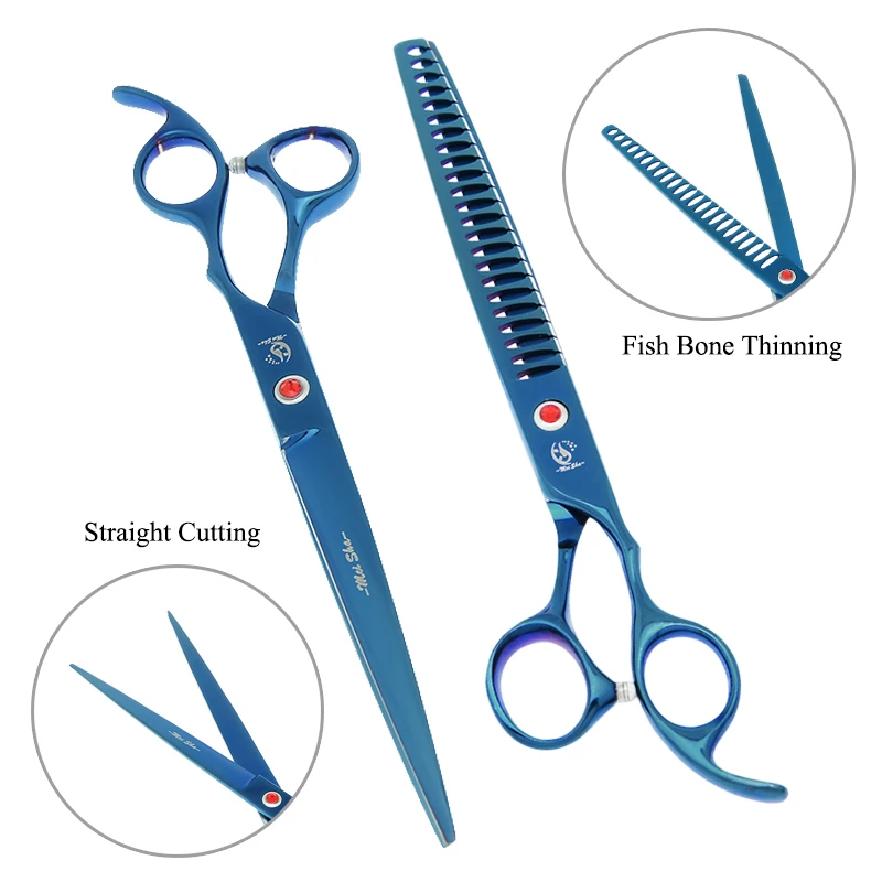 

8,0 "Meisha ножницы для ухода за собаками, изогнутые ножницы для обрезки животных вверх/вниз, машинки для стрижки кошачьей шерсти, парикмахерские инструменты B0047A