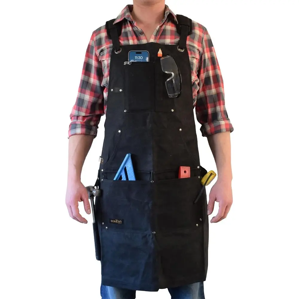 

Вощеный холщовый сварочный фартук с кевларовой нитью - устойчивый к жару и порезам, полностью регулируемый, для мужчин и женщин, 27 x 34 дюйма, усиленный.