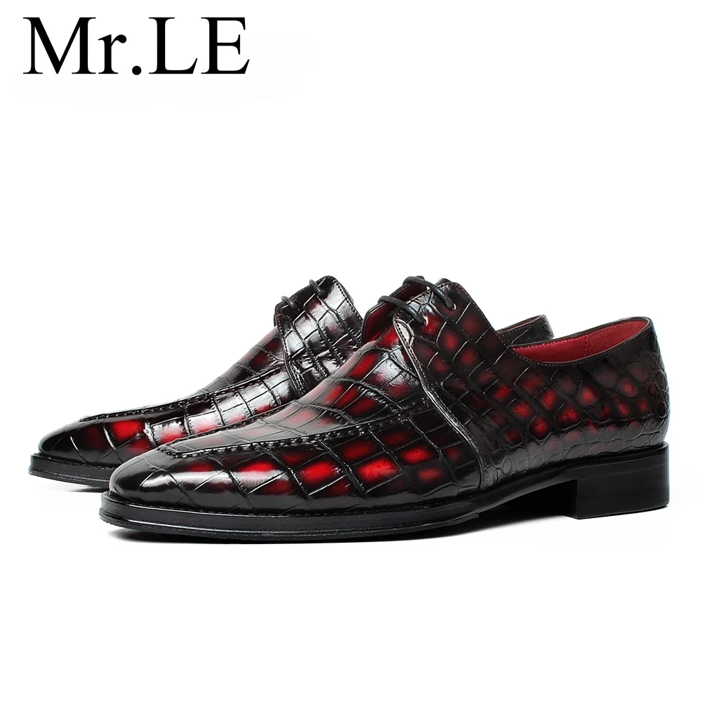 

Мужские модельные туфли из крокодиловой кожи. Мужские туфли дерби — прочные, удобные, дышащие и стильные.