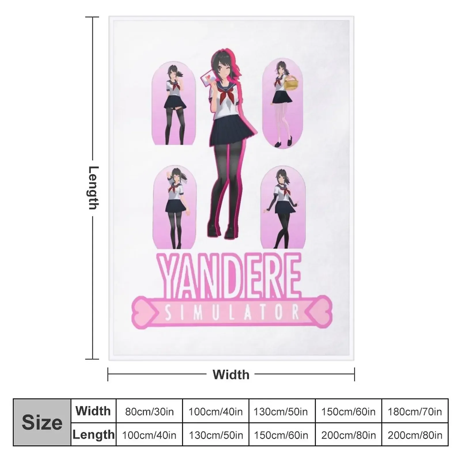 yandere simulator-yandere sim-yandere simulator yandere simulator Throw Blanket Baby Retros Blankets