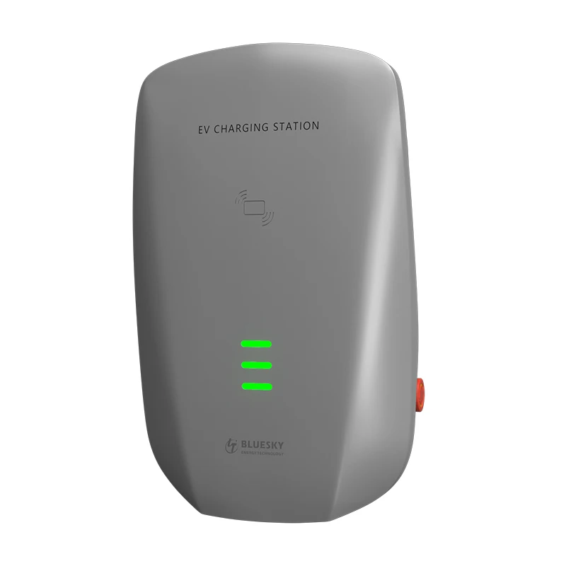 2026 11kw Wall-Mounted EV Charger for Home Electric Car CCS Interface with 5m Cable APP Controlled Screen CE Certified Bluesky